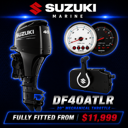 Suzuki DF40ATL Outboard engine, Warren Hay Marine, Whangarei 