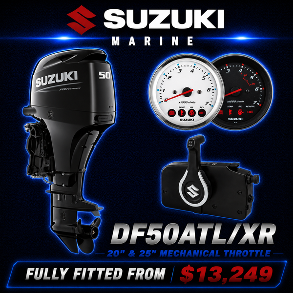 Suzuki DF40 outboard engine, Fully Fitted, Warren Hay Marine, Whangarei