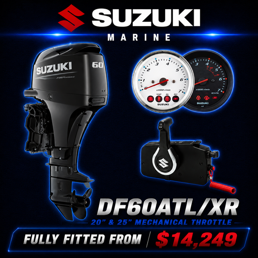 Suzuki DF60 outboard Engine, Fully fitted, Warren Hay Marine, Whangarei 