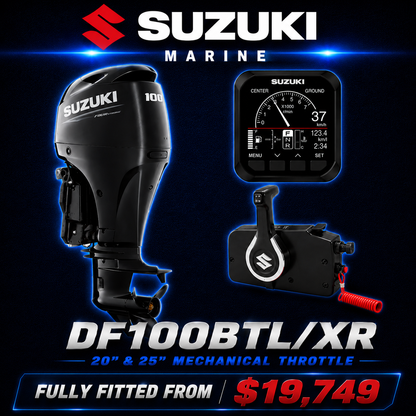 Suzuki DF100 outboard motor, Fully fitted, Warren Hay Marine, Whangarei. 