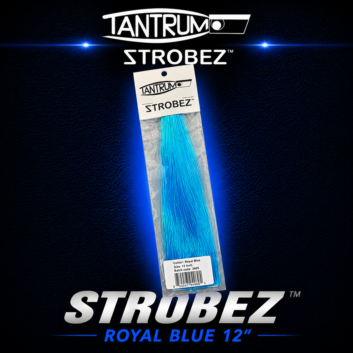Tantrum Strobex 12" royal blue game lure skirt