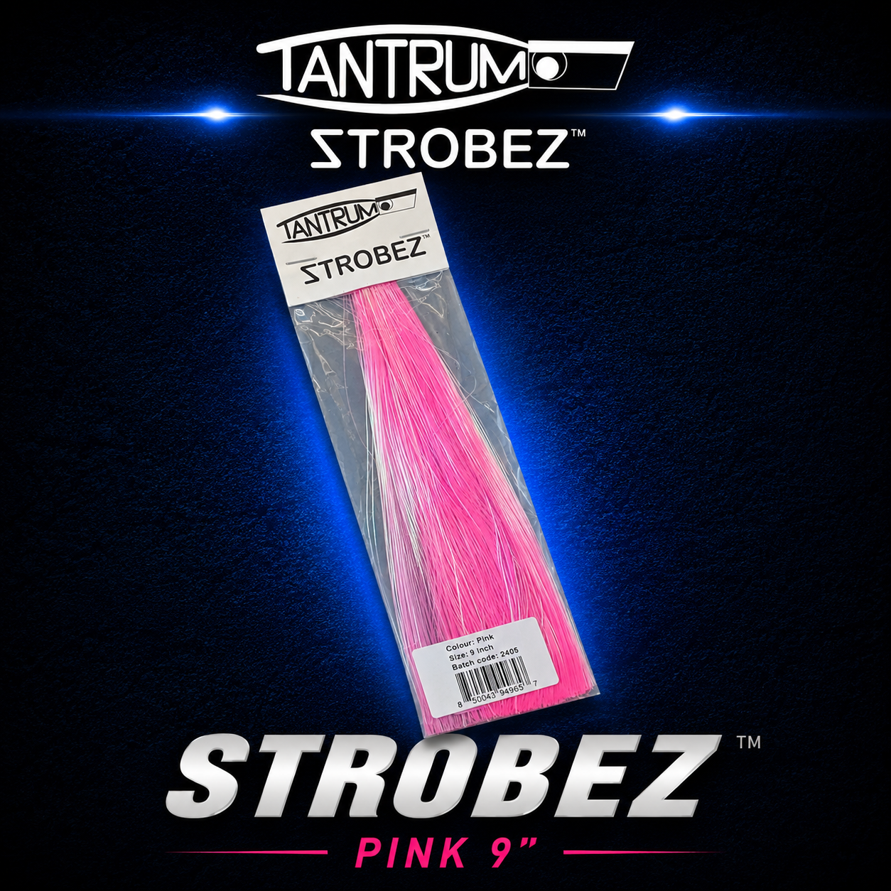 Tantrum Strobez 9-inch Pink game fishing lure skirts
