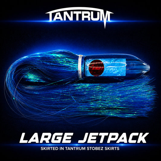 Tantrum Dark Blue Large Jetpack Royal Blue Pearl Strobez skirted lure NZ