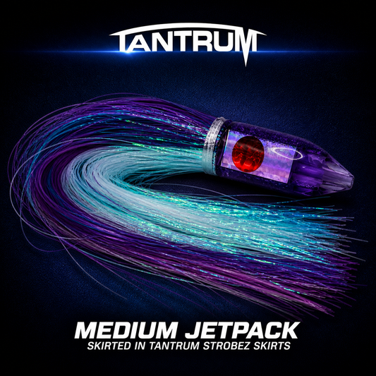 Medium Jetpack lure Strobez skirts offshore trolling NZ
