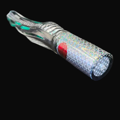 Tantrum Medium AMN trolling lure black head with black silver over green blue ocean rubber skirts, Game fishing Lure 