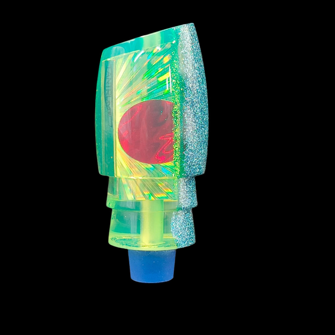 Tantrum Lures Medium Bandit Head in Fluro – Kona-made high-visibility lure head only, available at Warren Hay Marine.