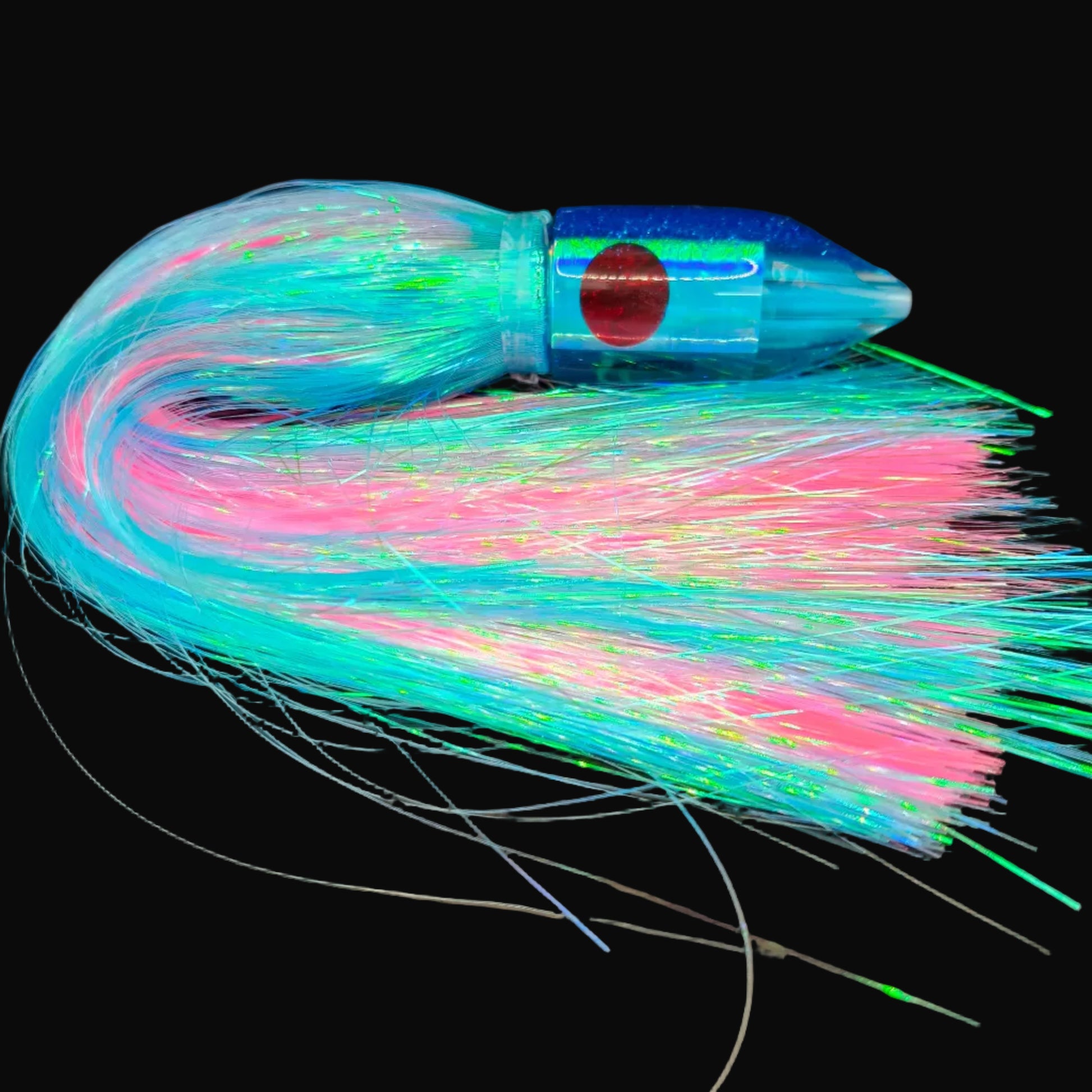 Tantrum Medium Jetpack with light blue head and ice blue and pink Strobez skirts, 320mm.