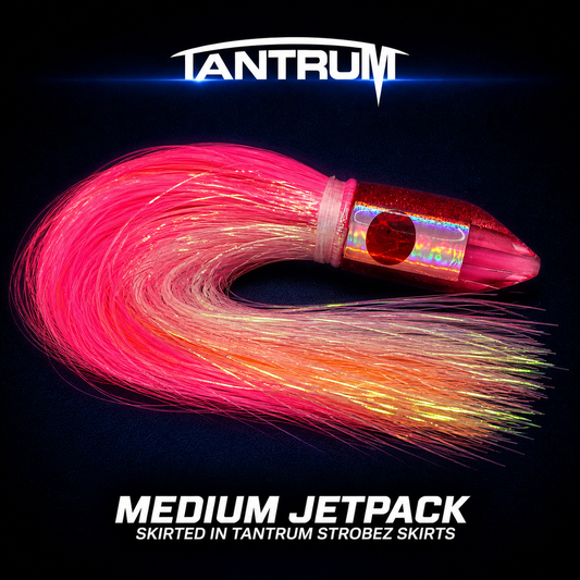 me fishing lure Tantrum Jetpack pink white NZ