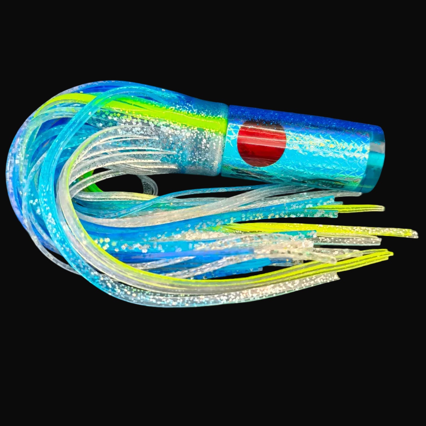 Tantrum TTS AMN Game Fishing Lure – Light Blue Head with Blue/Silver/Green Blue Ocean Skirts (VAN)