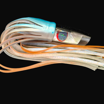 Tantrum TTS Medium Plunger Game Fishing Lure – Black Head with White Salmon over Pearl (VAN)