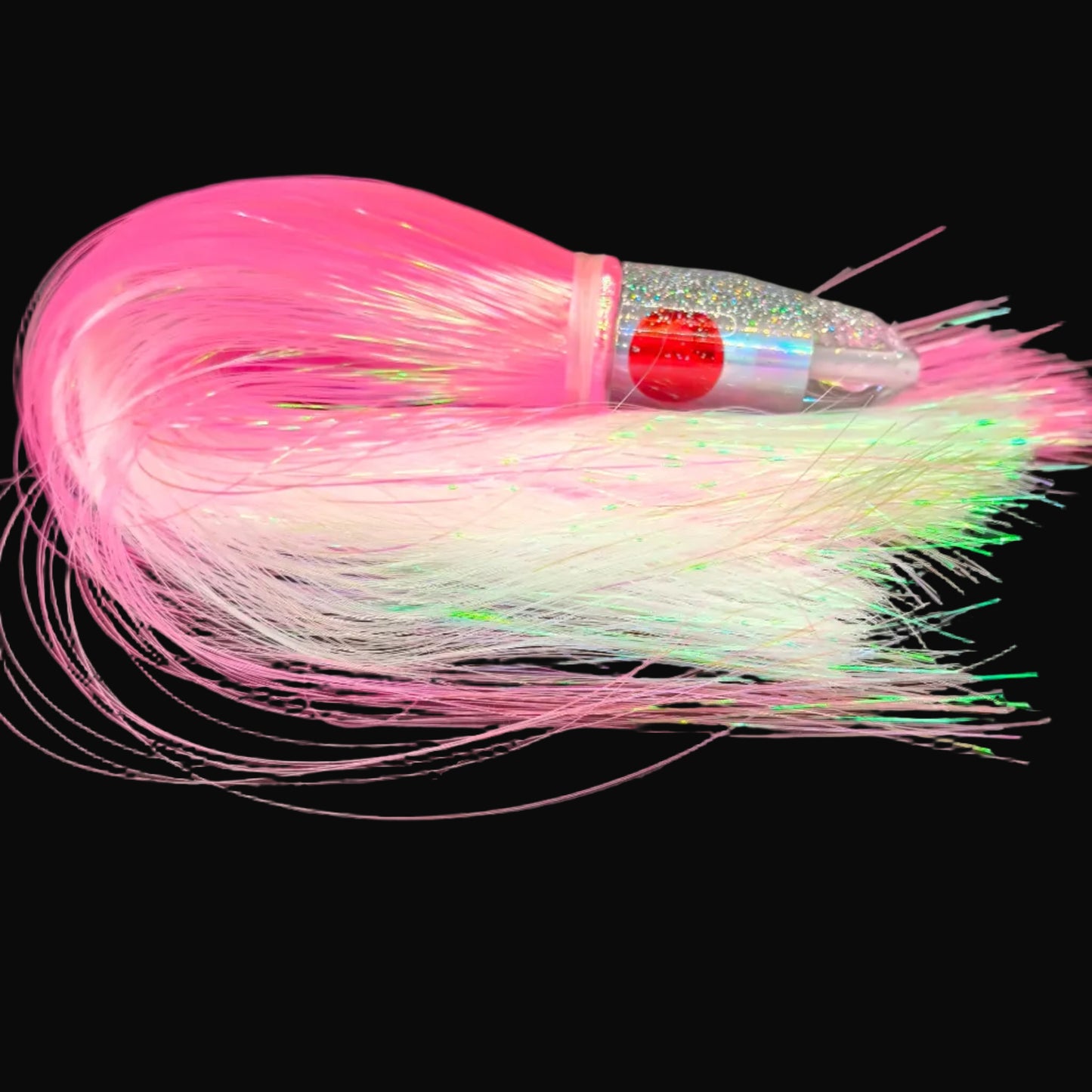 Tantrum TTS Small Clear Bullet Head Game Fishing Lure – Pink over Ice Pearl Strobez (VAN)