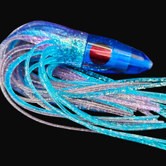 Tantrum TTS Small Dark Blue Bullet Head Game Fishing Lure – Blue over Purple Blue Ocean Skirts