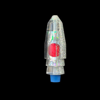 Tantrum Lures Medium Bullet Head in Clear and Silver – Kona-made lure head only, available at Warren Hay Marine.