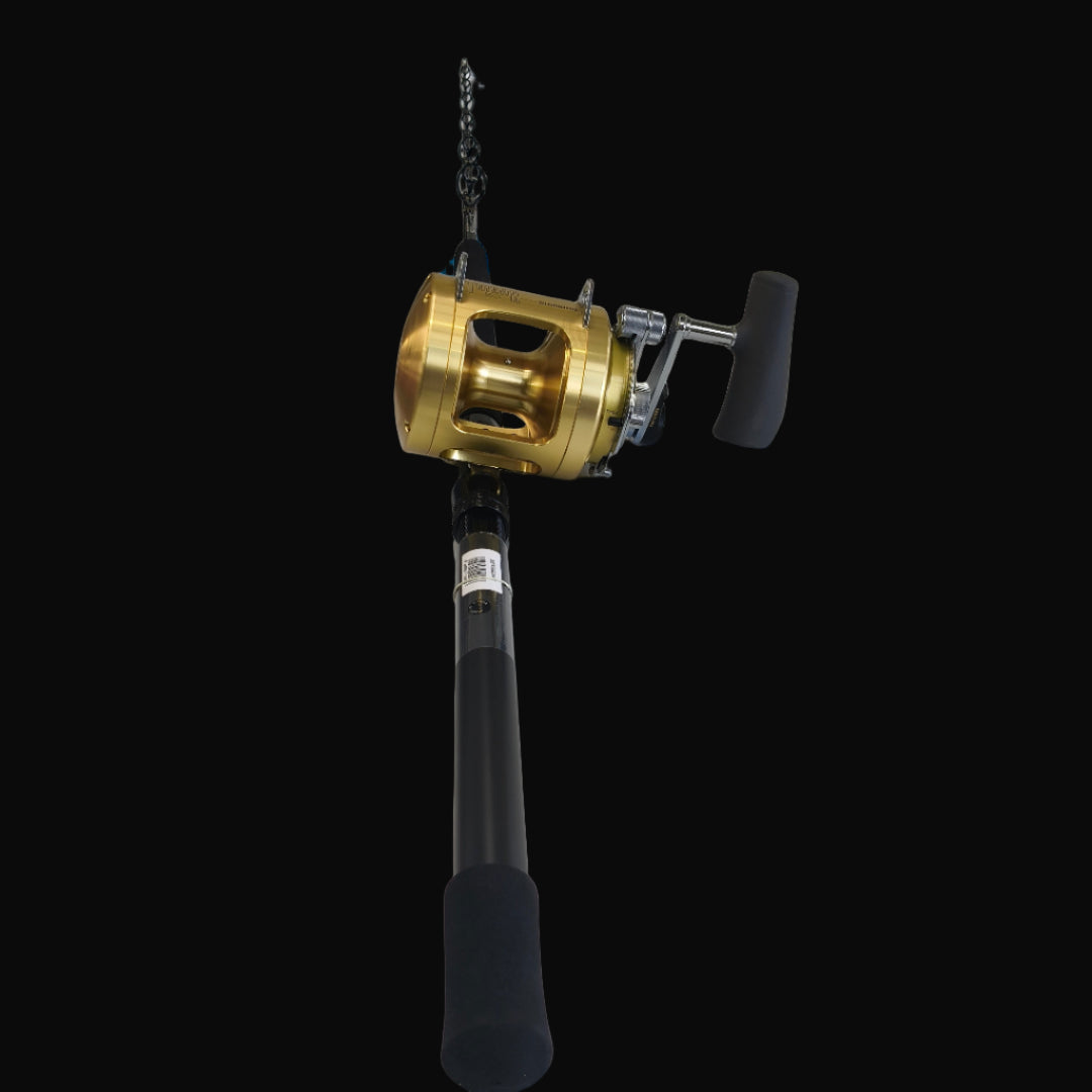 Shimano Tiagra 50s game reel and Status 50lb blue water game rod, Warren Hay Marine, Whangarei 