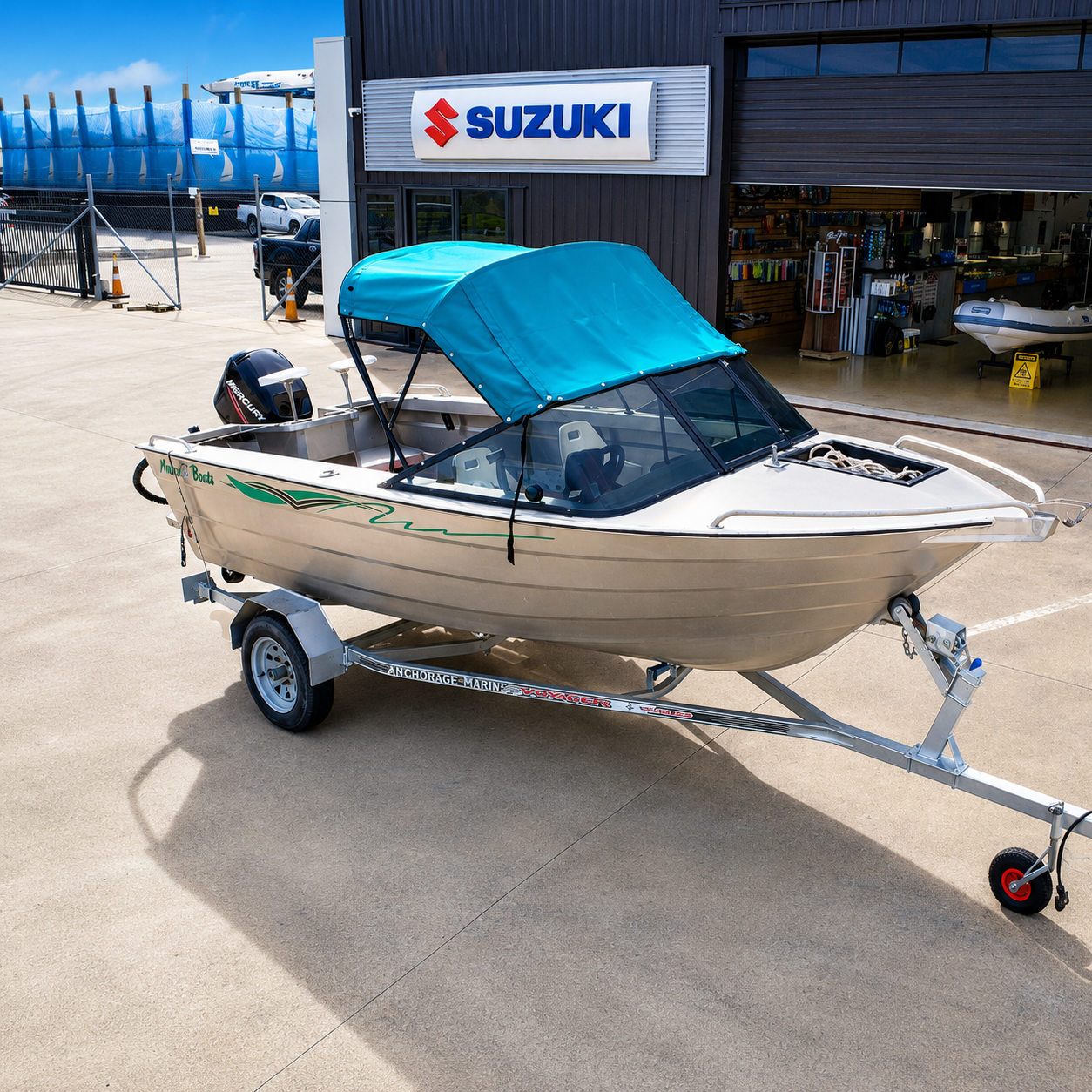 Used boats, Marco 480 Blazer power by a mercury 50hp 2 stroke outboard engine, Warren Hay Marine, Whangarei 