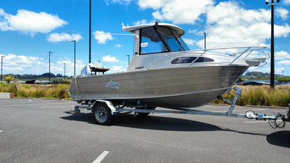 Make this used boat yours, Fyran Pursuit 575, 90 hp honda, single axle galvanised trailer.