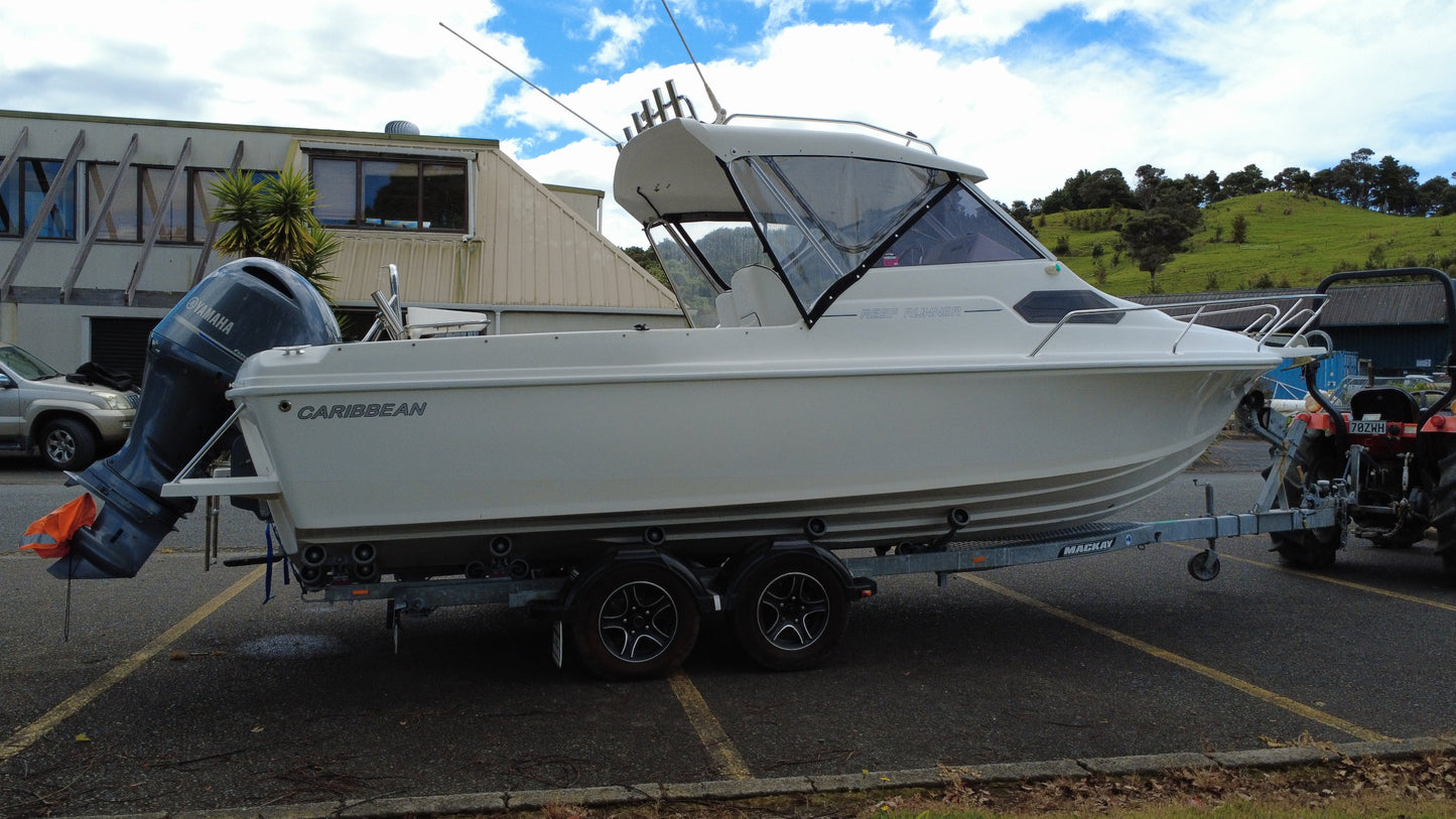 Caribbean C21 Reef Runner hull with Crystal Boat antifoul coating
