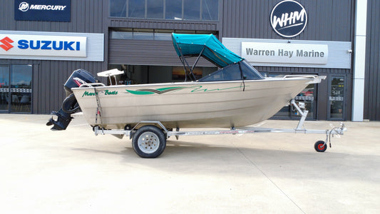 Used boats, Marco 480 Blazer, Mercury  50hp 2 stroke outboard Engine