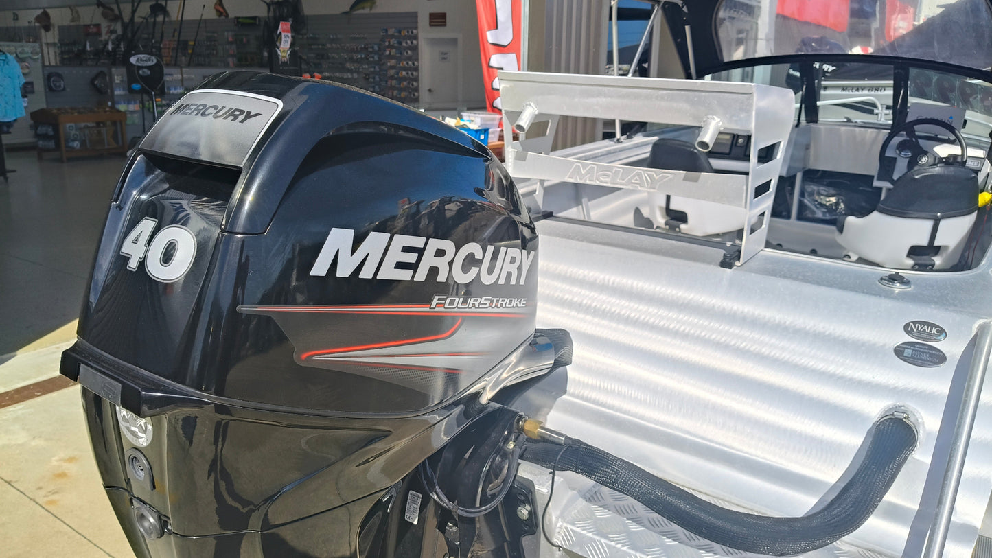 Near new low hour McLay 461, mercury 40hp outboard, toko Trailer ready to go for summer