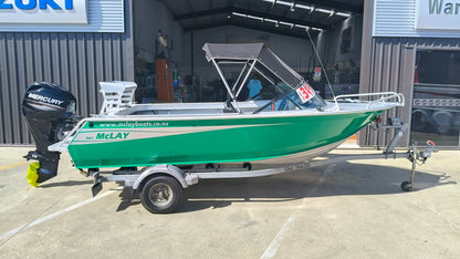 Near new low hour McLay 461, mercury 40hp outboard, toko Trailer ready to go for summer