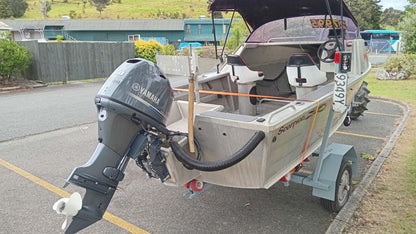 Used Scorpion 4.7m boat, Yamaha F60 hp outboard 