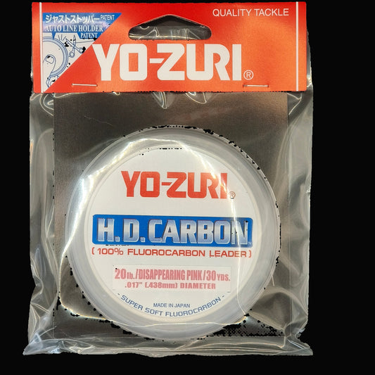 Yo-Zuri HD Carbon Leader 300lb 30yd spool Disappearing Pink