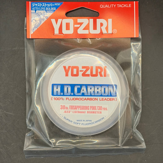 Yo-Zuri HD Carbon Leader 30lb 30yd spool disappearing Pink
