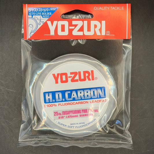 Yo-Zuri HD Carbon Leader 25lb 30yd spool disappearing Pink