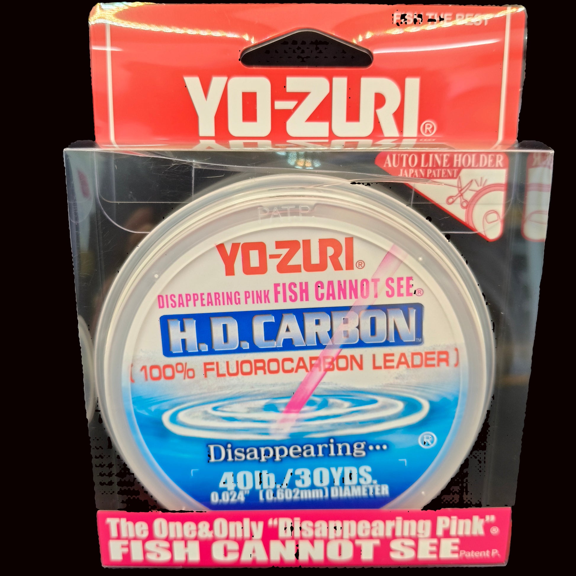Yo-Zuri HD Carbon Leader 40lb 30yd spool Disappearing Pink