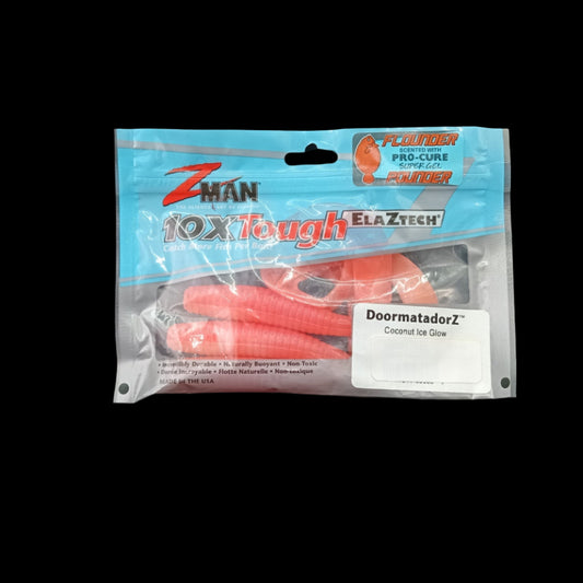 Z-Man DoormatadorZ 6-inch softbait in Coconut Ice colour
