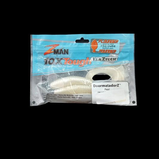 Z-Man DoormatadorZ 6 inch softbait in Pearl White colour