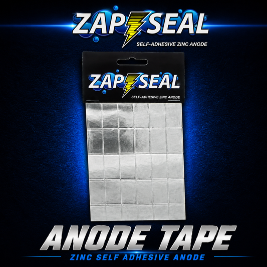 Zap Seal Self-Adhesive Zinc Anode Tape for marine corrosion protection and galvanic protection for Hooks
