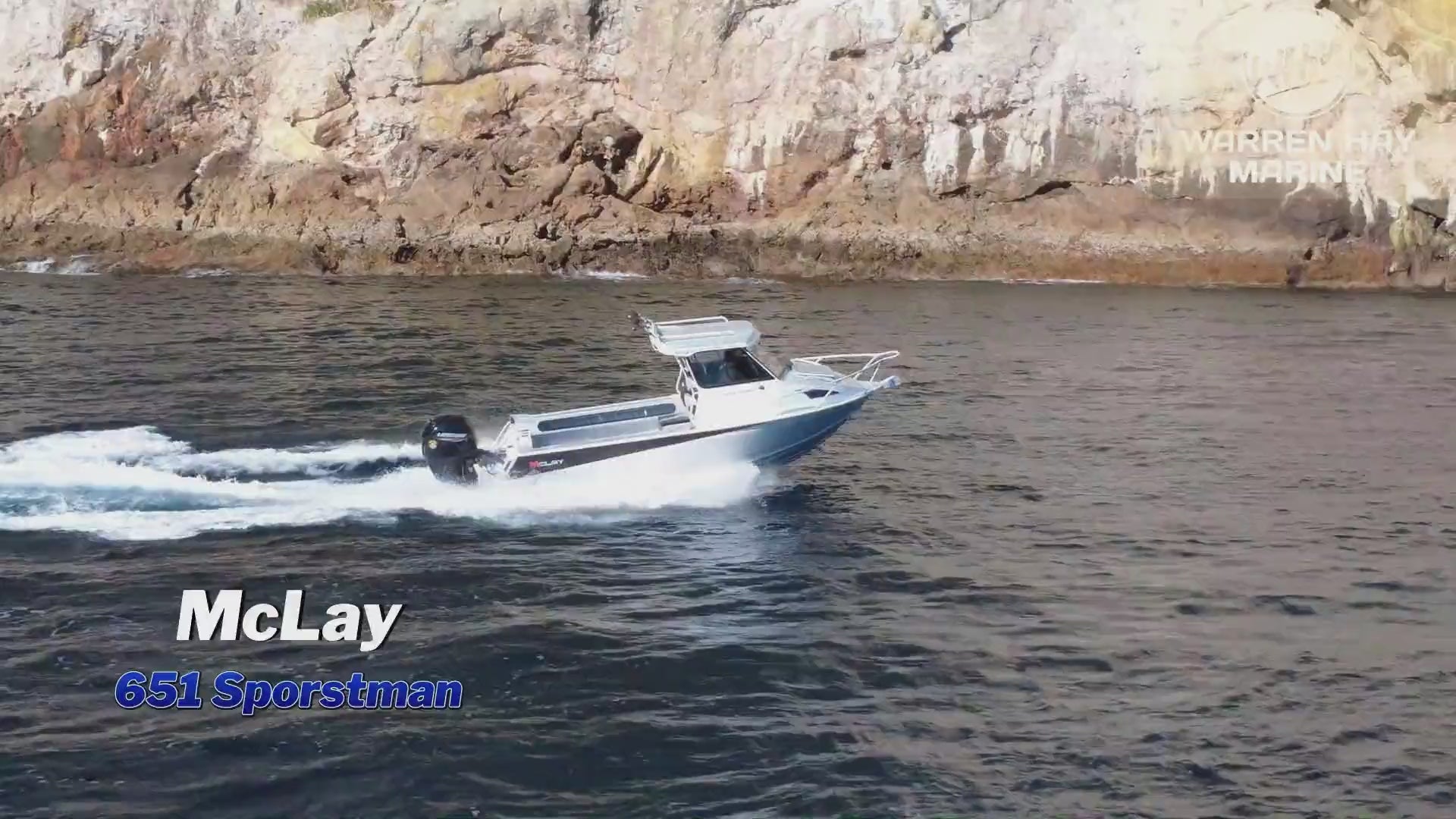 Mclay 651 Sportsman on water video promotion. Warren Hay Marine, Whangarei 