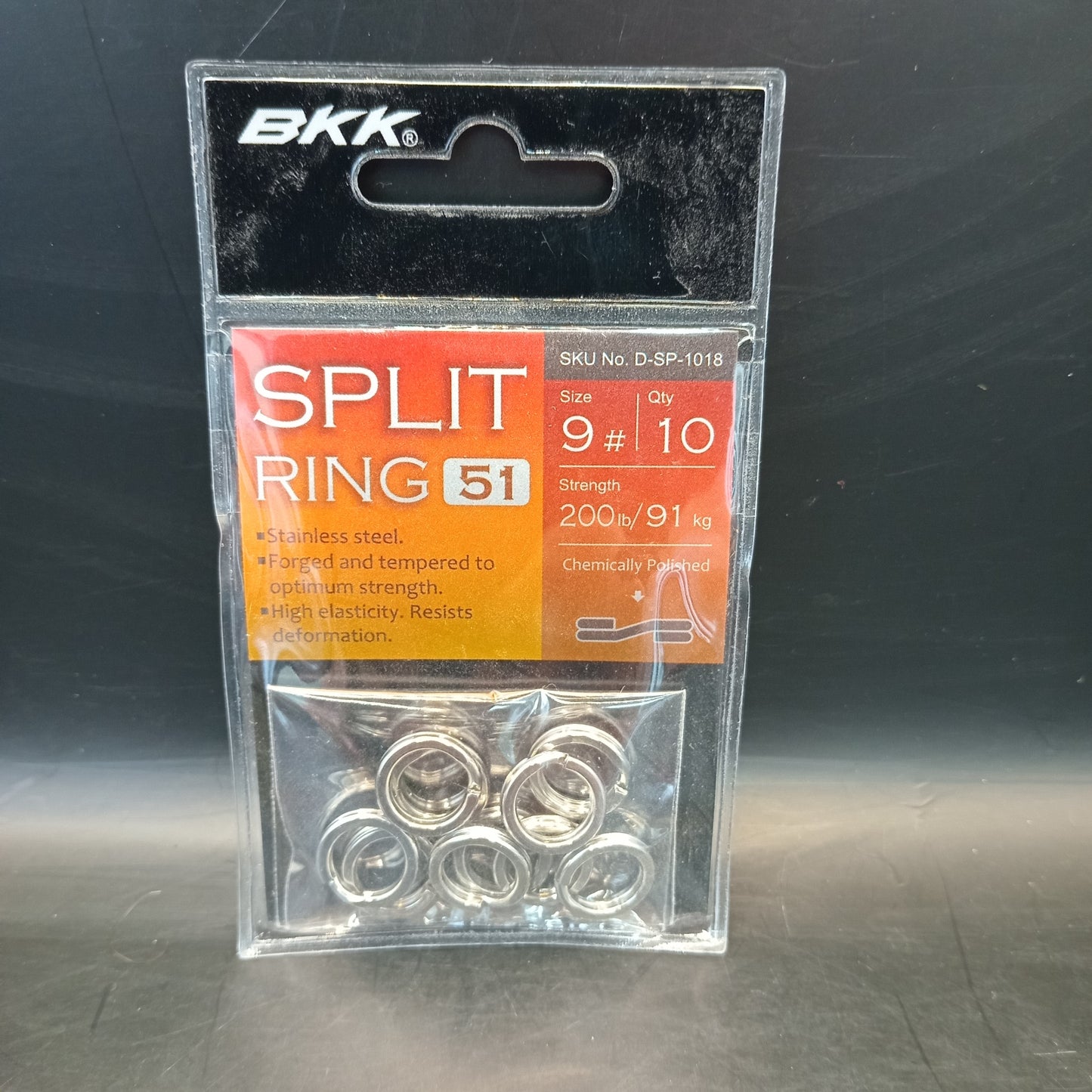 BKK Stainless steel Split rings #9 200lb