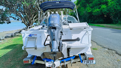 Used quintrex boat, alloy hull, alloy trailer, in whangarei
