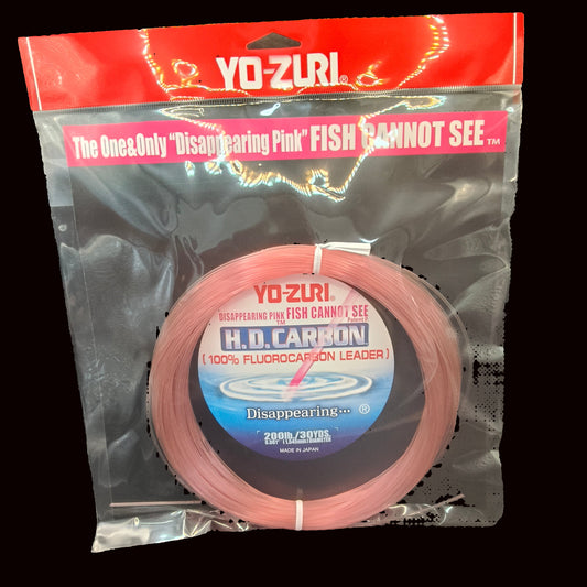 Yo-Zuri HD Carbon Leader 300lb 30yd spool Disappearing Pink